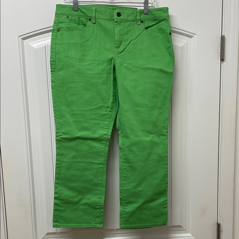 Talbots Straight-Leg Jeans in Bright Green